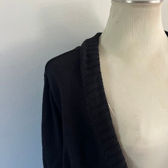 Vtg Y2K 2000s Black Tie Front Cardigan Plus Sz 3X Whimsygoth Fairy Grunge - Picture 4 of 6